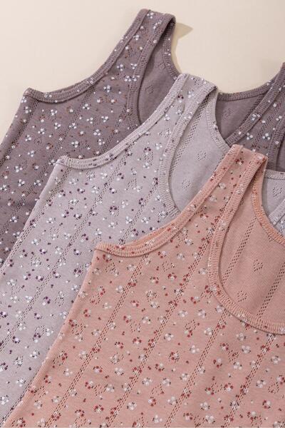 BAYKAR Girl's Cotton Thick Strap Colorful Printed Classic Undershirt 3-Pack 4...