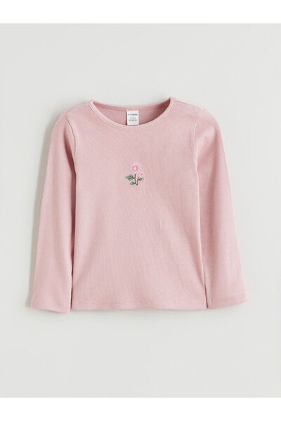 LC Waikiki Djevojačka majica dugih rukava Rebrasto, pakovanje od 2 komada