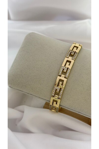 BYYEŞO Unisex Steel Bracelet with Pattern Detail