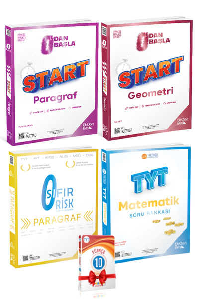 Üç Dört Beş Yayıncılık 0'dan Başla Start Paragraf Soru Bankası+Geometri+Sıfır...