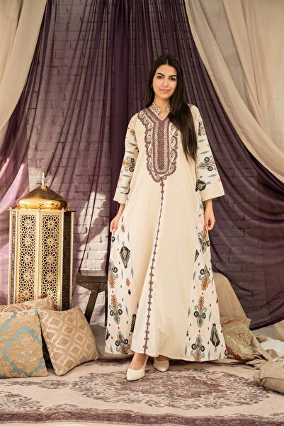 AFandina جلابية أم وبنت الحصري بنقشة مميزة | أناقة العائلة SM - 45