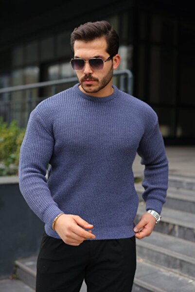 JANES سترة محبوكة برقبة دراجة للرجال