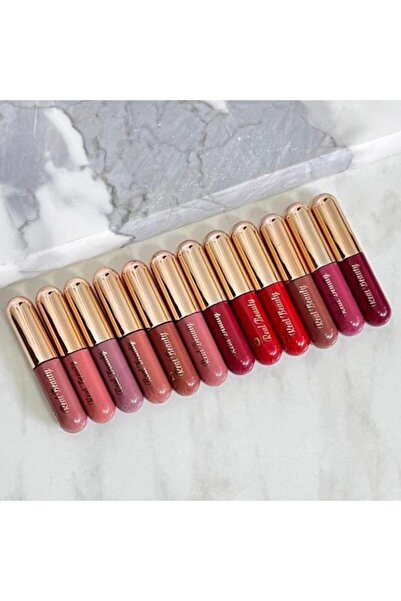 real beauty مجموعة أحمر شفاه سائل صغير - 12 لونًا