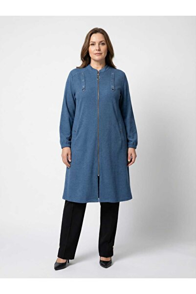 LOVE HAKİM YAKA FERMUARLI KADİFE KAP