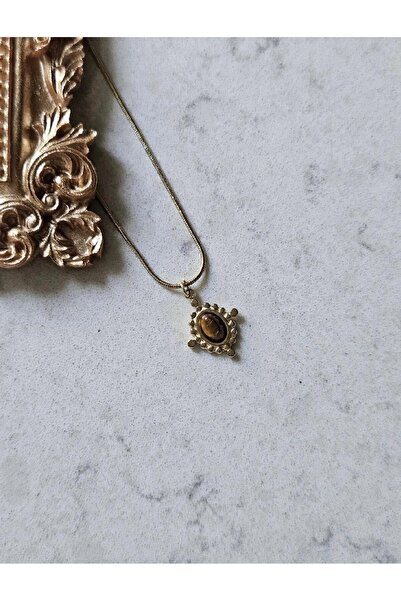 Store minimal vintage çelik kolye