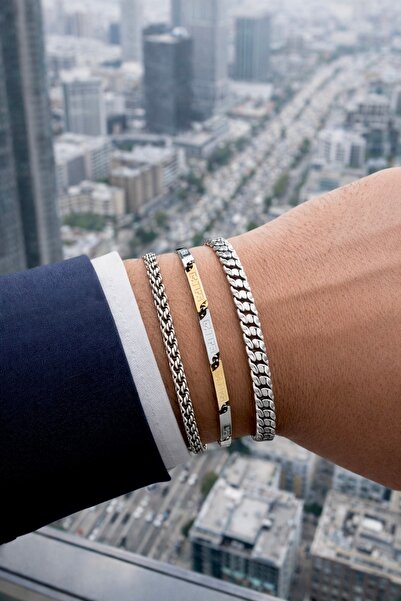 Naviforce 3LÜ SET Erkek Çelik Bileklik TAKIMI