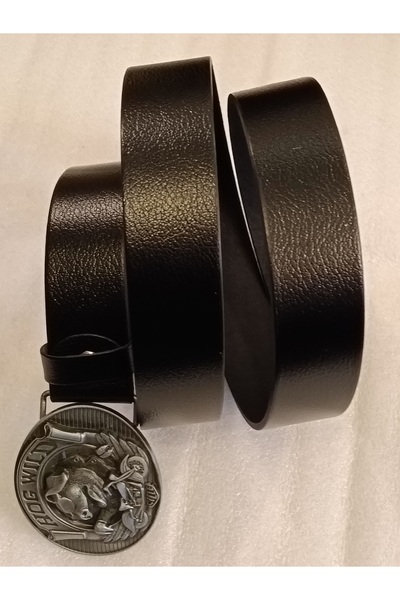 Butik Tülin حزام كاوبوي أصلي من جلد العجل الأصلي باللون الأسود والفضي للجنسين...