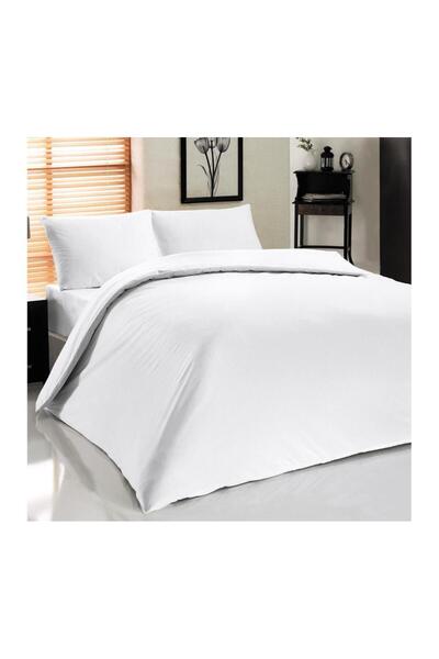 Nevresim Dünyası Hotel Type Double Duvet Cover White
