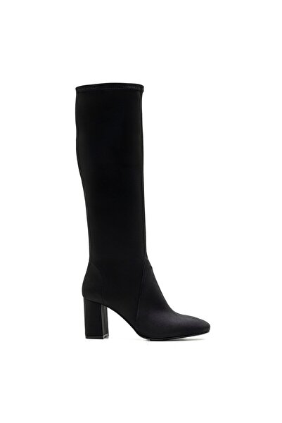 Sofia Baldi Scarty Black Textile Women's Heel Boots
