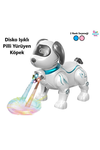 Brother Toys Disko Işıklı Yürüyen Köpek Oyuncak İpli Müzikli Emeklemeye ve Yü...