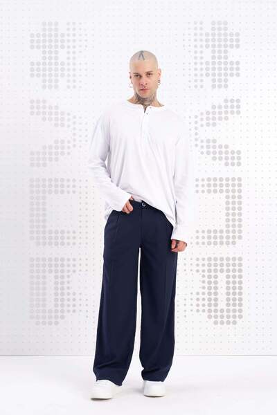 #vdr viadellerose Navy Blue Trousers Agrigento