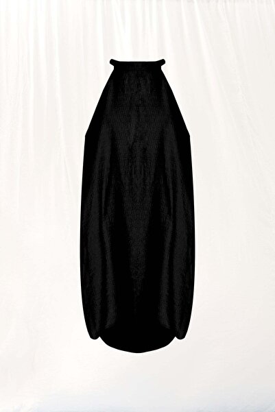 VDR فستان أسود برقبة هالتر 17100