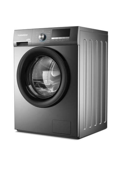 Tornado غسالة ملابس أمامية التحميل بتقنية العاكس، سعة 10 كجم