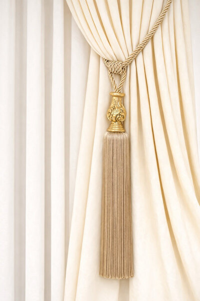 MEFAKS TEKSTİL Polyester Headboard Model Baroque Braçol Mink Cornice Takmatik