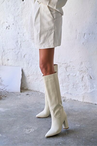 PELİN'İN AYAKKABILARI ALTO EKRU DERİ ÇİZME