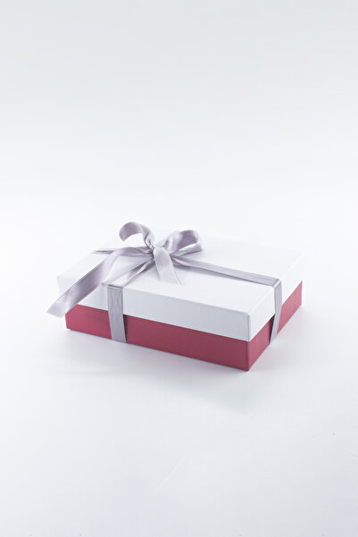 carton box Fuşya beyaz kurdele detaylı Tatlı Küçük 1 adet hediye kutusu 17,5 ...