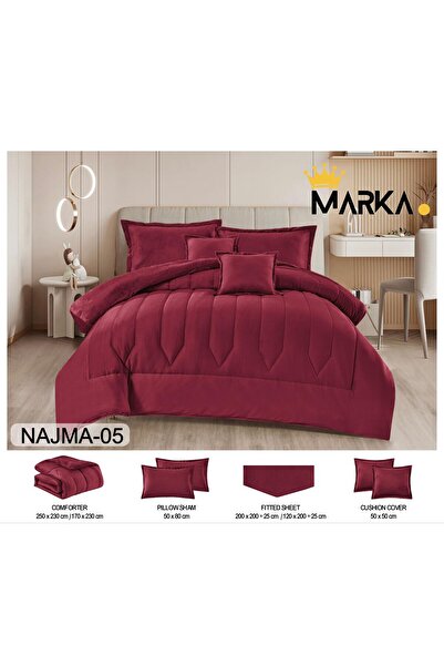 Marka A winter double bedspread that combines elegance and beauty to give you warmth and comfort. Includes 6 pieces: a quilt measuring 250*230 cm.