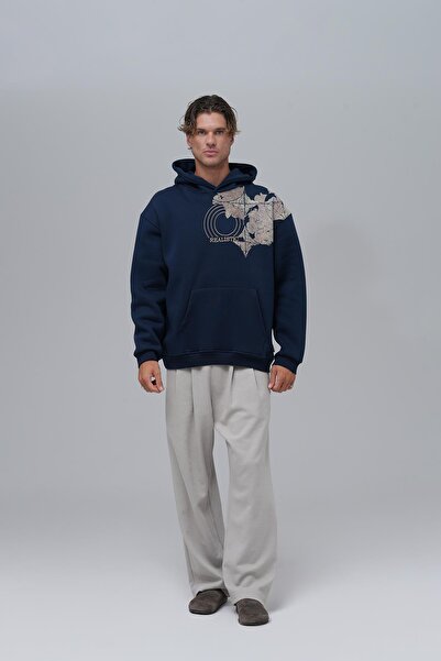 SAW Urbanity Realistic Oversize Sweatshirt Erkek İndigo