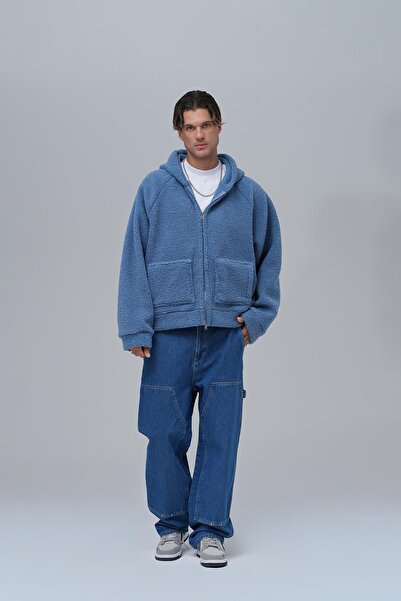 SAW Urbanity Everyday Icon Oversize Welsoft Sweatshirt Erkek Mavi