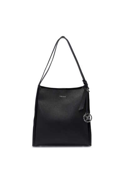 Tergan Siyah Hakiki Deri Kadın Omuz Çantası - S25K1BC80458-U9G
