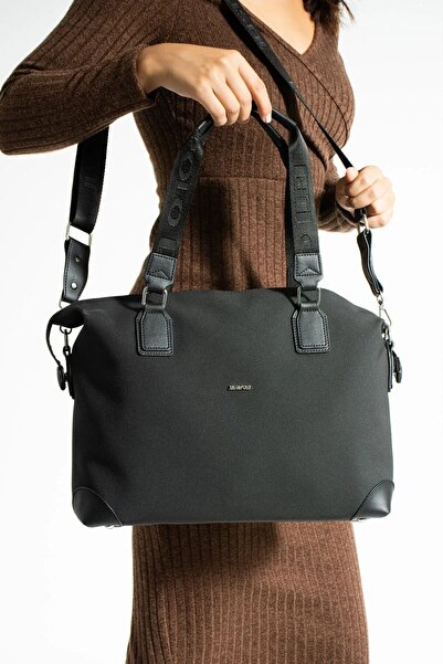 Just Polo Original Women's Black Long Strap Hand and Shoulder Bag Large Size ...