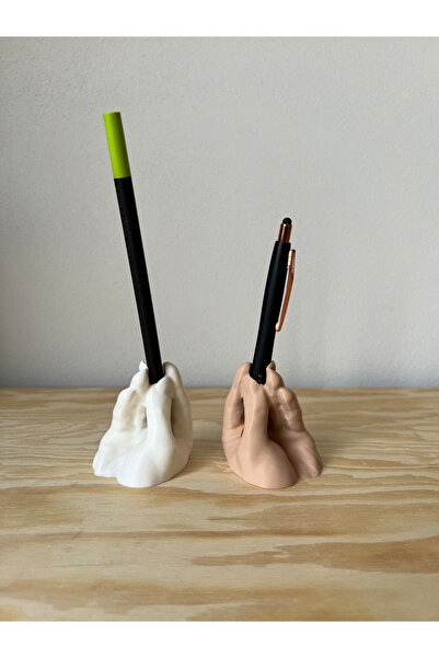 HasFar Tech Pen Holder with Figure |   Minimal Desktop Pen Holder Set of 2