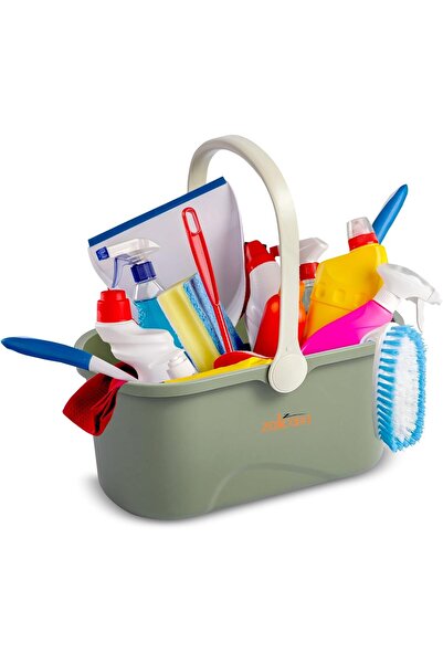 Zalcoon دلو ماء بلاستيكي كبير سعة 13 لترًا (3.4 جالون) بمقبض، متعدد الاستخدامات لتنظيف المنزل