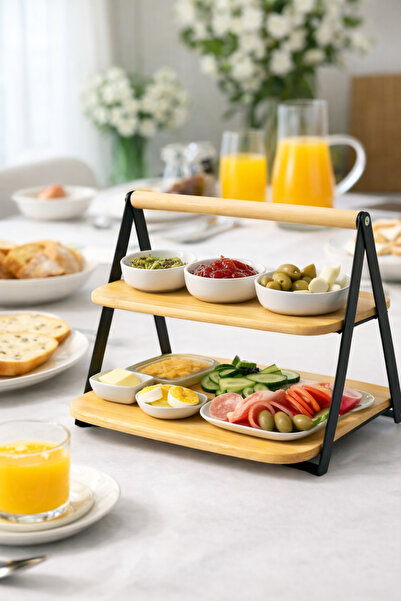 Durina Living 2-Tier Bamboo Kitchen Organizer Shelf – Countertop & Cabinet Or...