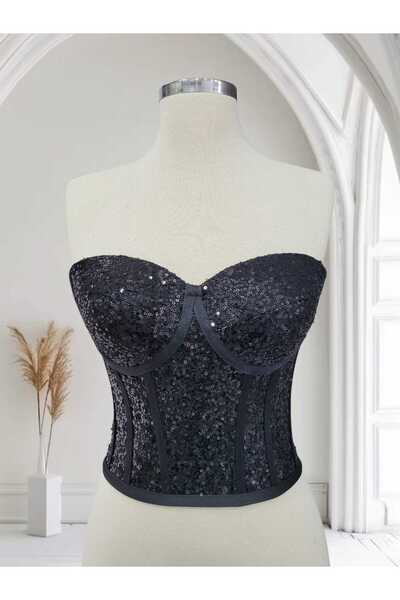 FİYPER Bustieră Corset Negru