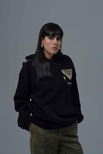 SAW Urbanity Memories Never Die Oversize Sweatshirt Kadın Siyah