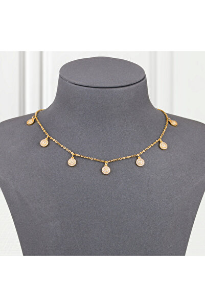 Un Choker, alternative to gold, zircon circles