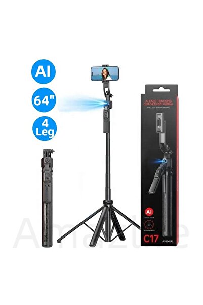 URBAN BUYERS Flash Zone C17 AI Face Tracking Gimbal Phone Portable Selfie Stick