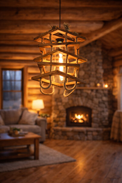 CNC WOOD STYLE Ahşap avize