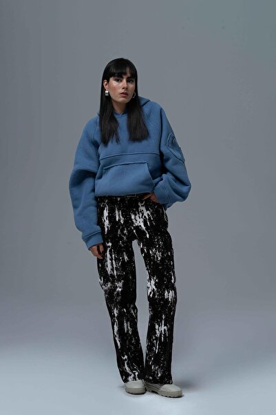 SAW Urbanity Urban Shield Oversize Welsoft Sweatshirt Kadın Mavi