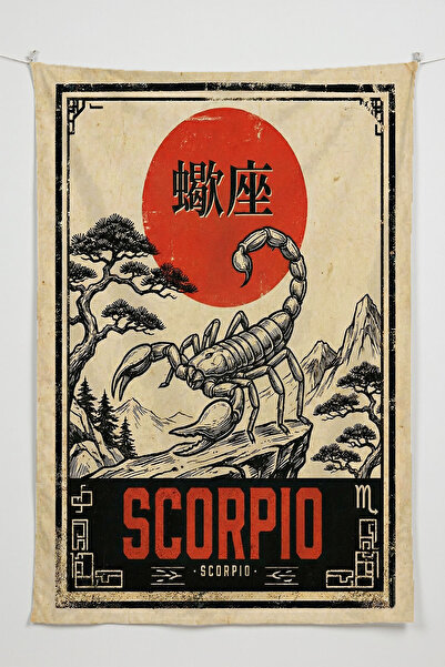 RUGRUMBA Zodiac Pattern Wall Covering – Astrology Themed, High-Quality Fabric, Tapestry Wall Carpet