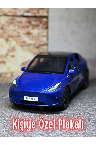 bebeym Tesla Model Y Metal Araba 1:24 Ölçek Mavi