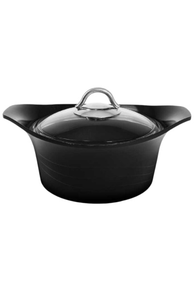 Akdeniz Ametist Kendinden Kulplu Cam Kapaklı 18 Cm Derin Döküm Tencere