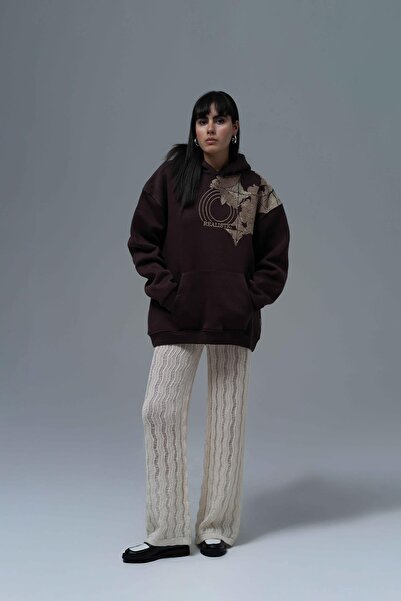 SAW Urbanity Realistic Oversize Sweatshirt Kadın Kahverengi