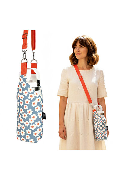 woodycord Handmade U Model Daisy Patterned Flask and Thermos Cover