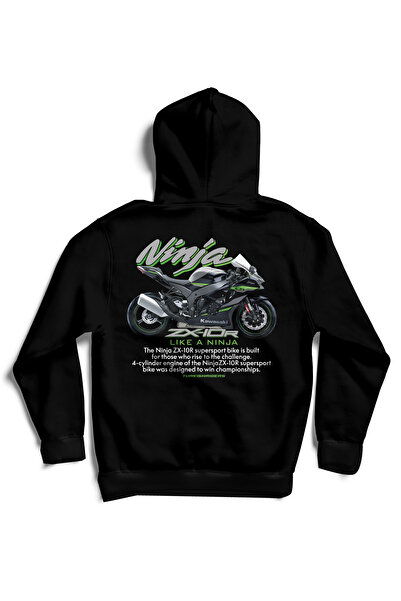 Turkish Riders ZX10R نينجا / أسود ميتاليك ديبلاو / هودي