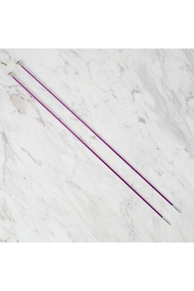 ElyxStore إبرة حياكة معدنية بلون أرجواني مقاس 2.5 مم - مع طرف فضي