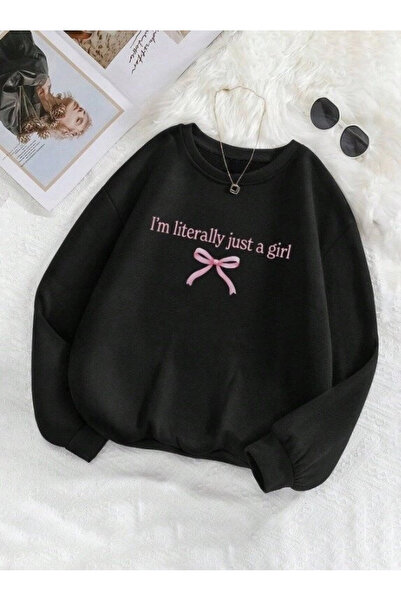 Cool & Sexy Oversize Three Thread Sweatshirt with Printed Text