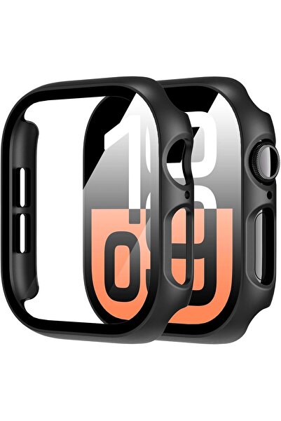 HYX Pack of 2 Case for Apple Watch Series 10 46mm - Tempered Glass Hard PC Ul...