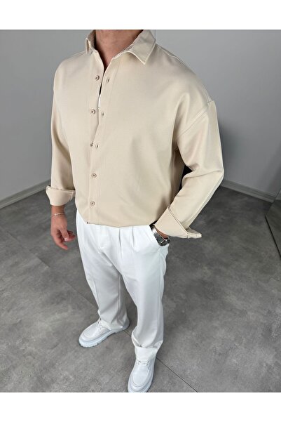 BE TOR OVERSİZE DABIL İTHAL KUMAŞ GÖMLEK