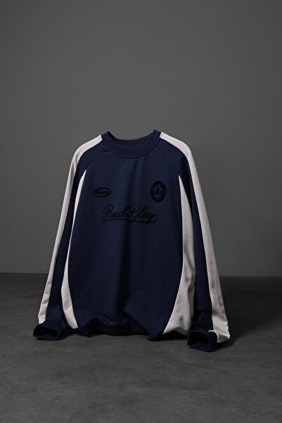 Slatra Îmbrăcăminte pentru bărbați, albastru marin Reach cu imprimeu supradimensionat Swea tricou