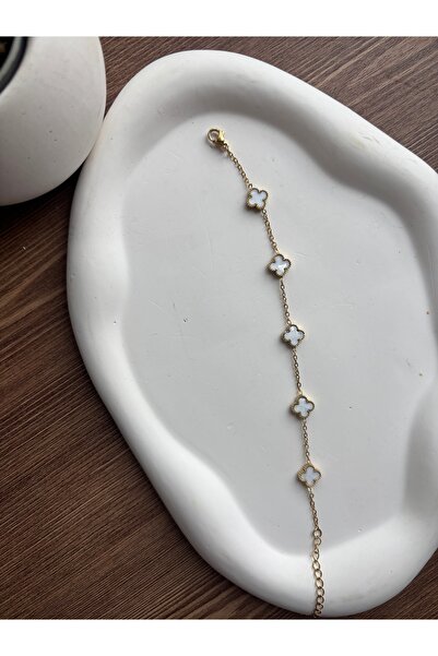 Stainlless Steel سوار أساكا بوتيك آند بوجيتييري الصغير على شكل ورقة البرسيم