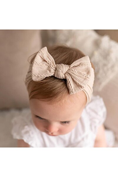 Generic أطواق رأس من النايلون للأطفال من بوتشي، إكسسوارات شعر على شكل فيونكة، مصنوعة يدوياً للأطفال حديثي الولادة والأطفال الصغار.