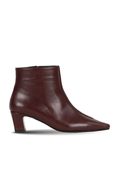 Bueno Shoes Burgundy Leather Women's Heeled Boots 40Wb802