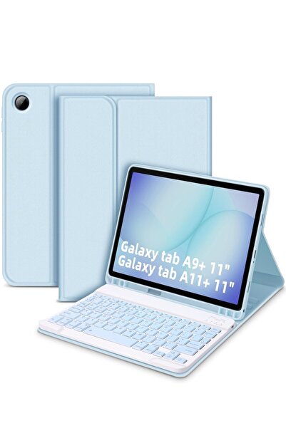 TEKNETSTORE Galaxy Tab A11+ Plus 11 Inç Tablet Uyumlu Bluetooth Özellikli Türkçe Klavyeli Kılıf Kalem Bölmeli