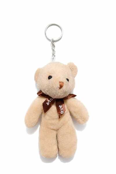 KAYLANIN DÜNYASI سلسلة مفاتيح دمية دب لطيفة من القطيفة - هدية، هدية عيد ميلاد...